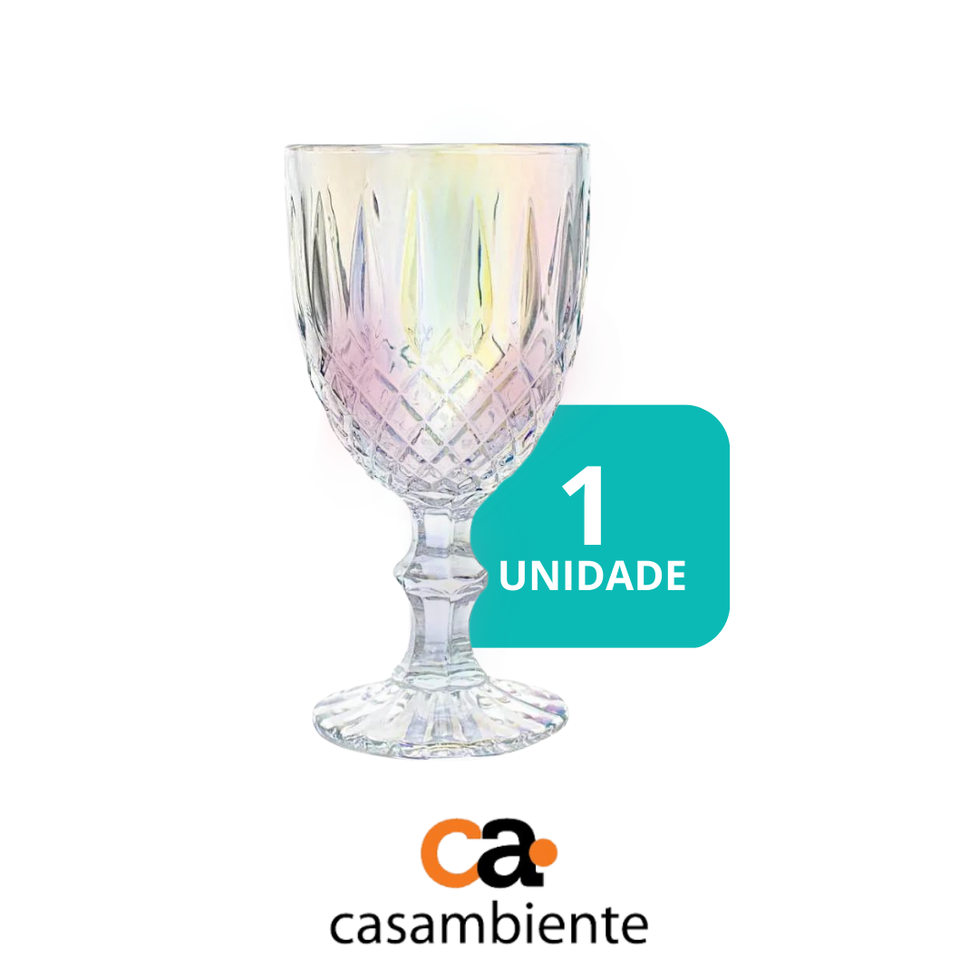 Taça De Vidro Água Suco Lumini Diamond Furta Cor 360ml 1 Uni