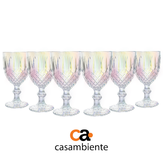 Taça De Vidro Água Suco Lumini Diamond Furta Cor 360ml 6 Uni