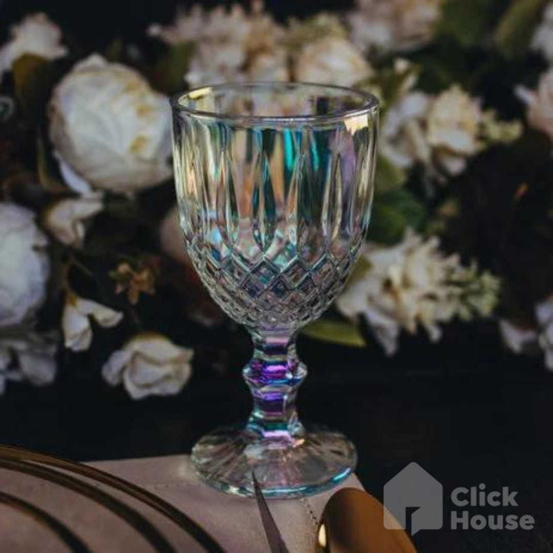 Taça De Vidro Água Suco Lumini Diamond Furta Cor 360ml 6 Uni