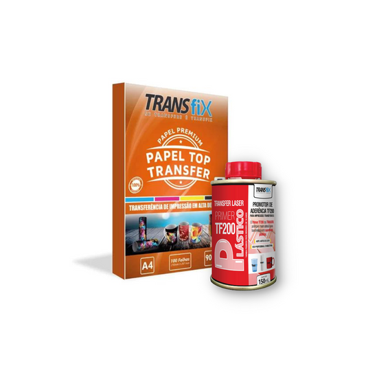 Papel Top Transfer 100 Folhas + Tf200 Promotor De Aderência