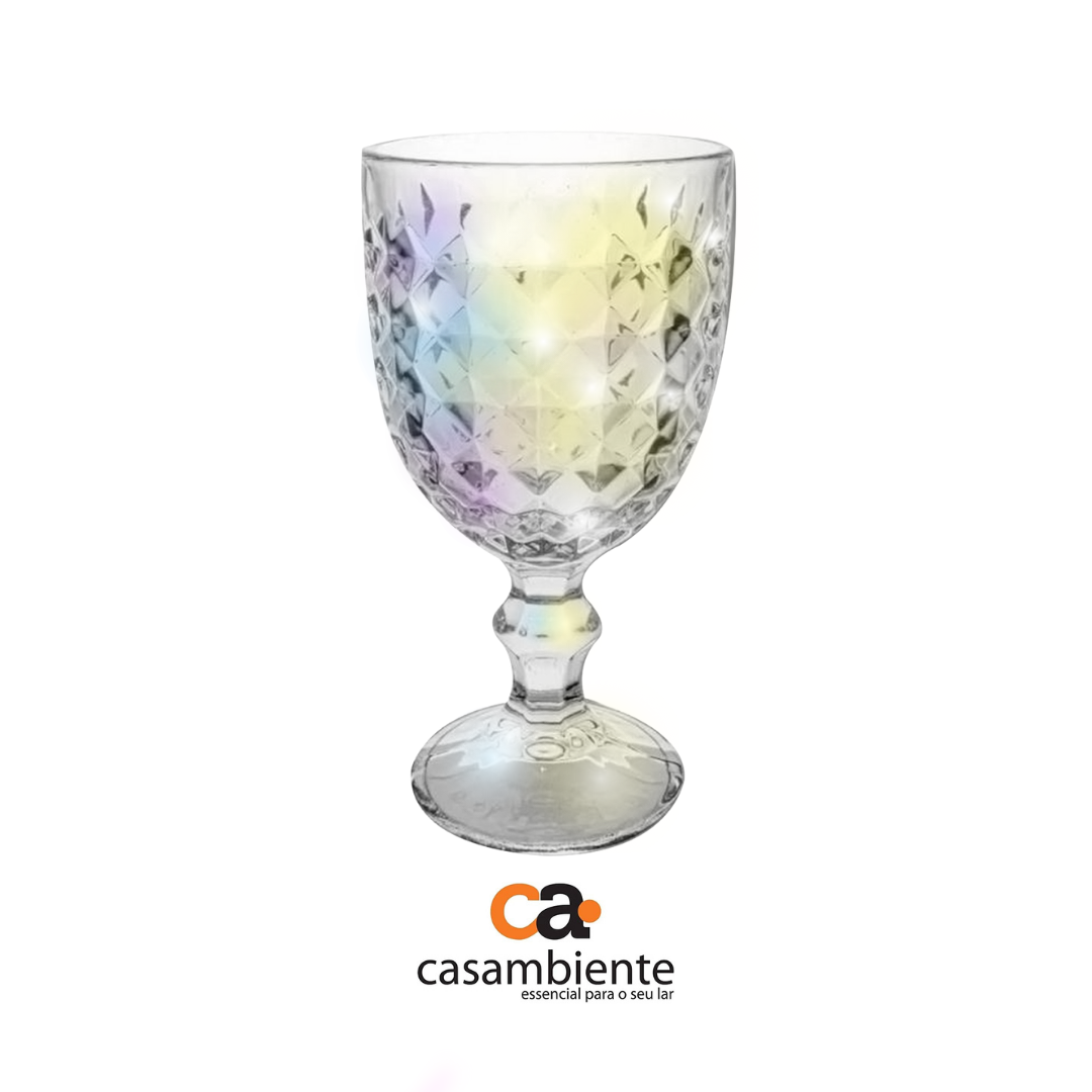 Taça De Vidro Água Suco Galaxy Furta Cor Diamond 360ml 6 Uni