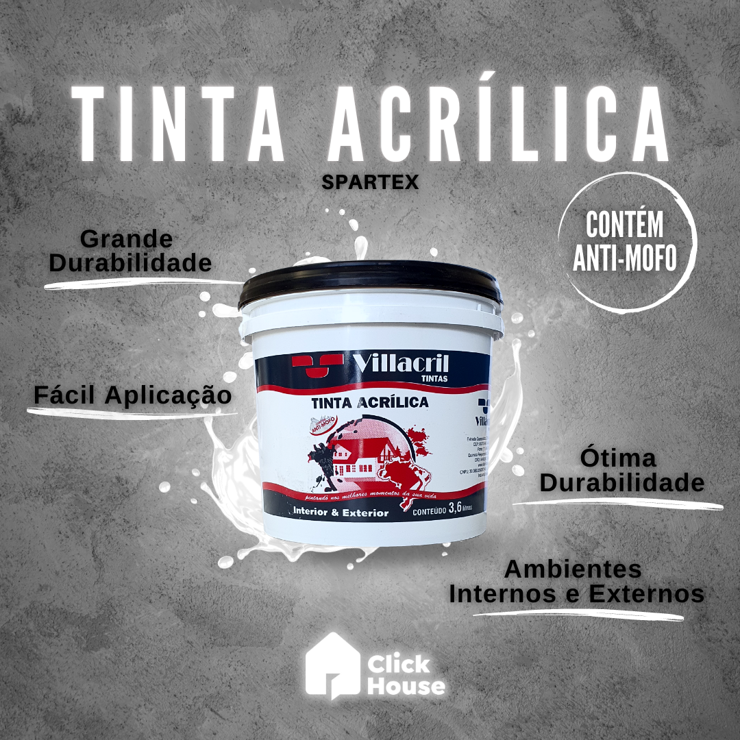 Tinta Anti Mofo Acrílica Parede 3,6l Interno Externo Branco