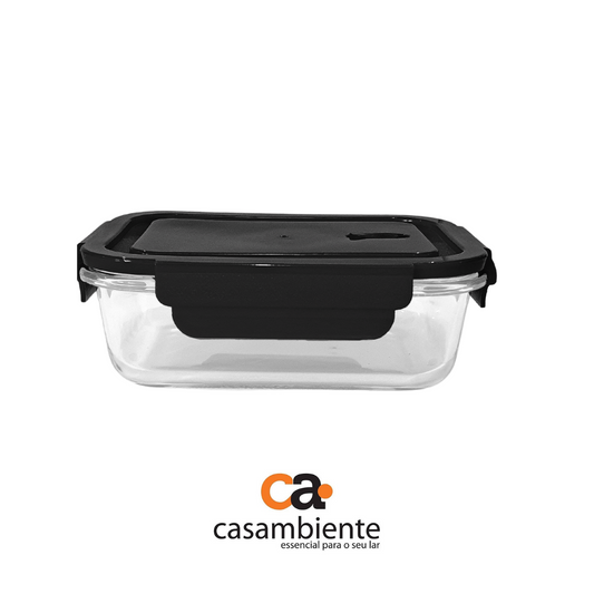 Pote De Vidro Tampa Hermética Marmita Fit Colorido 1000ml