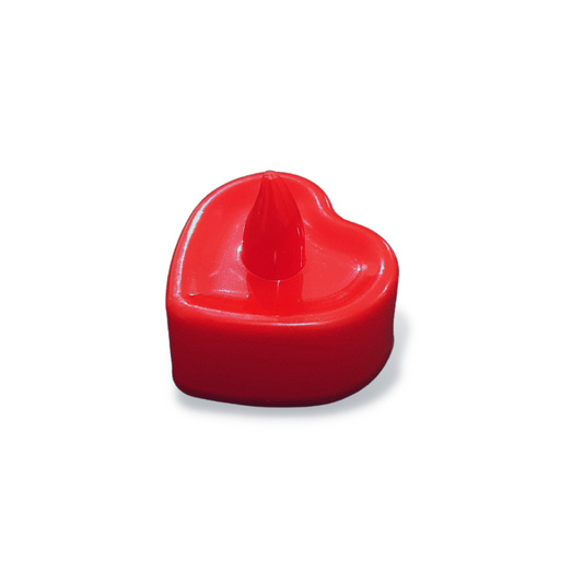Vela Plástica Coração Vermelho Com Led - Silver Plástic - HA340