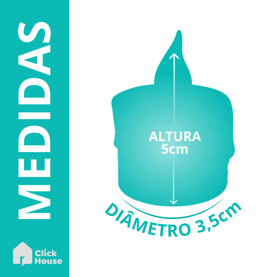 Vela Decorativa Eletrônica Led Transparente Artificial 6 Uni