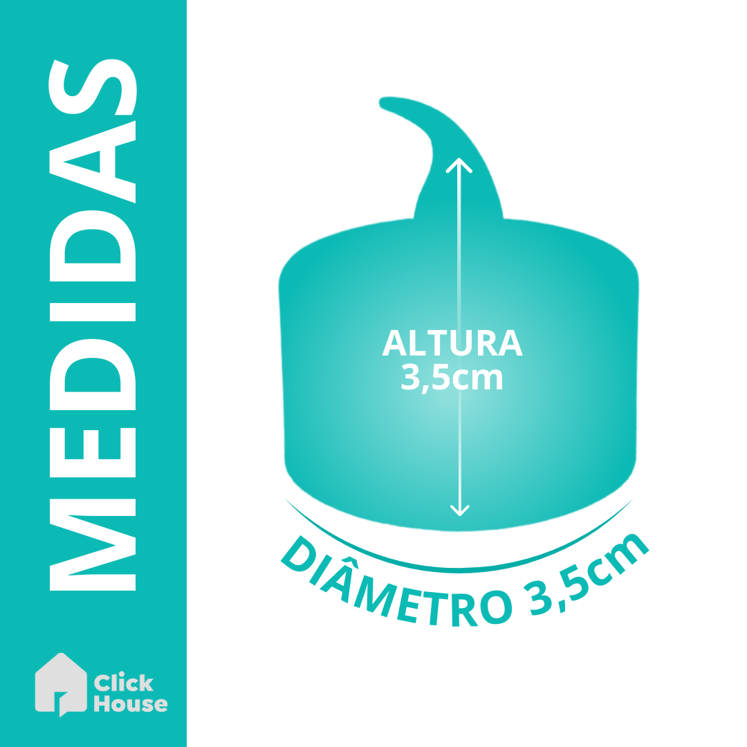 Vela Plástica Branca Com Led Pequena - Silver Plástic - HA397