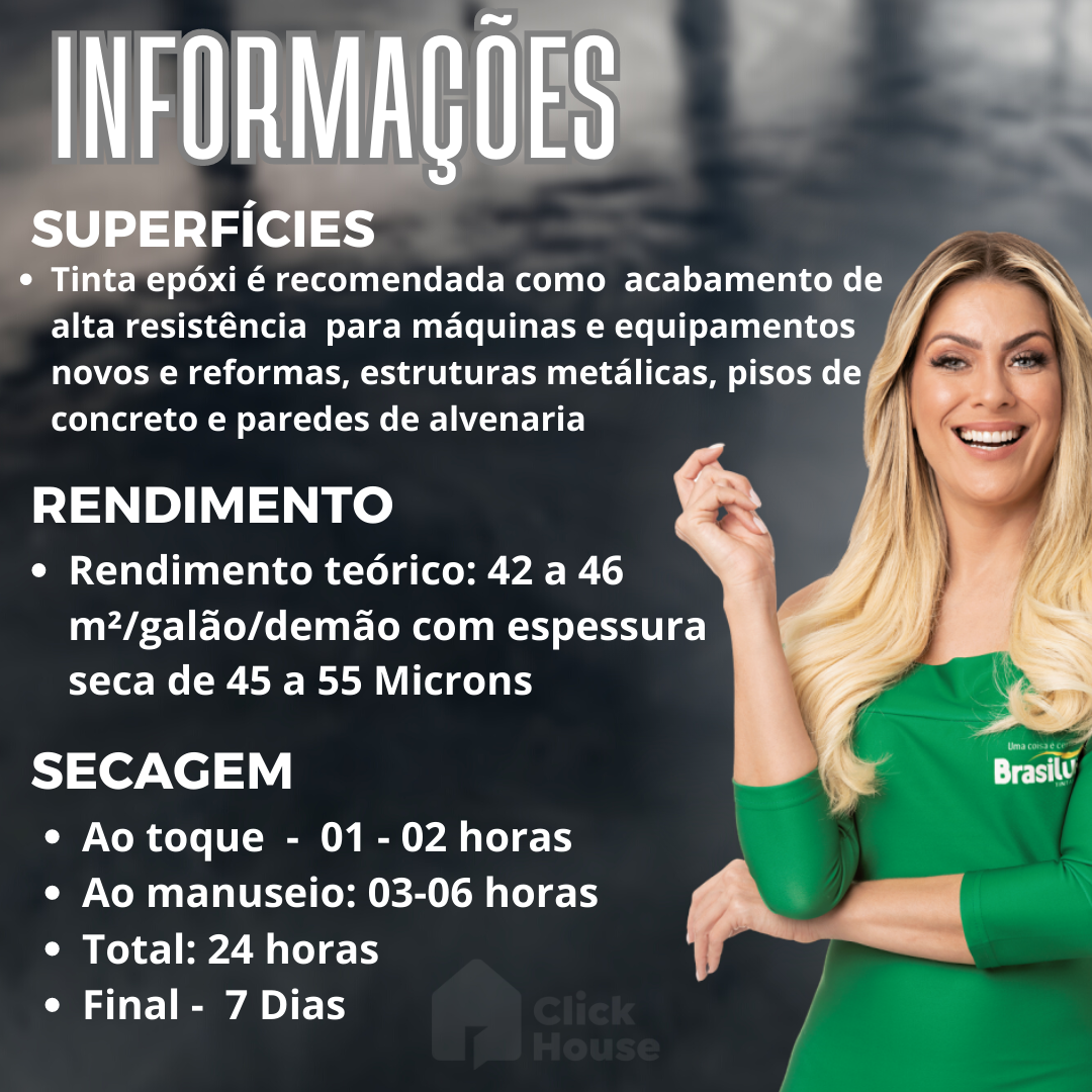 Tinta Epóxi + Catalisador Banheiro Cozinha Piso Esmalte 3,5l Acetinado / Cinza