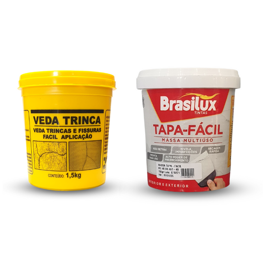 Massa Tapa Fácil 150g + Selante Veda Trinca Zero Fissuras