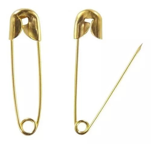 Alfinete De Segurança Prata/dourado Nº0 30 Mm 100 Unidades