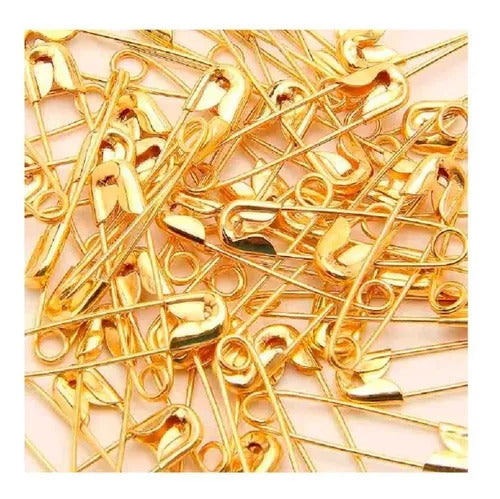 Alfinete De Segurança Prata/dourado Nº0 30 Mm 100 Unidades