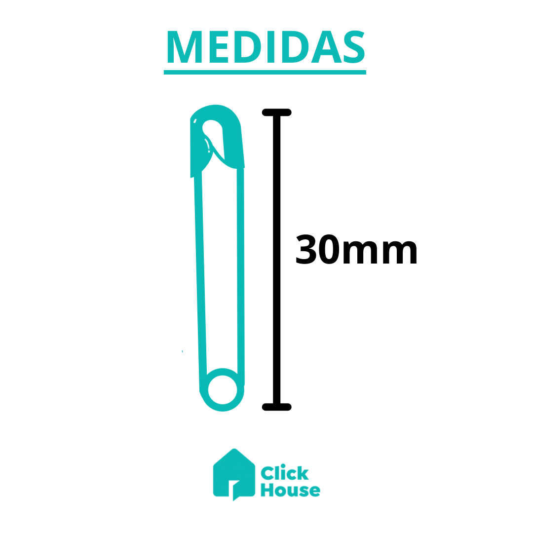 Alfinete De Segurança Prata/dourado Nº0 30 Mm 100 Unidades