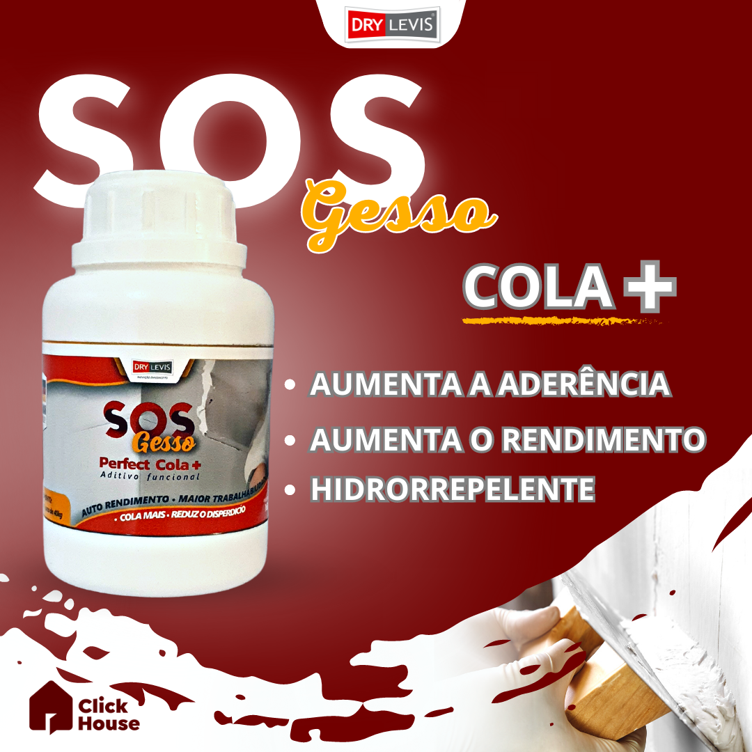 Sos Gesso Cola Perfect  Drywall Gesso Molduras Sancas 160g