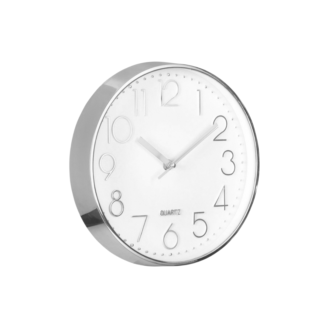 Relógio Parede Redondo Cozinha Sala Quarto Rose 20 Cm Quartz