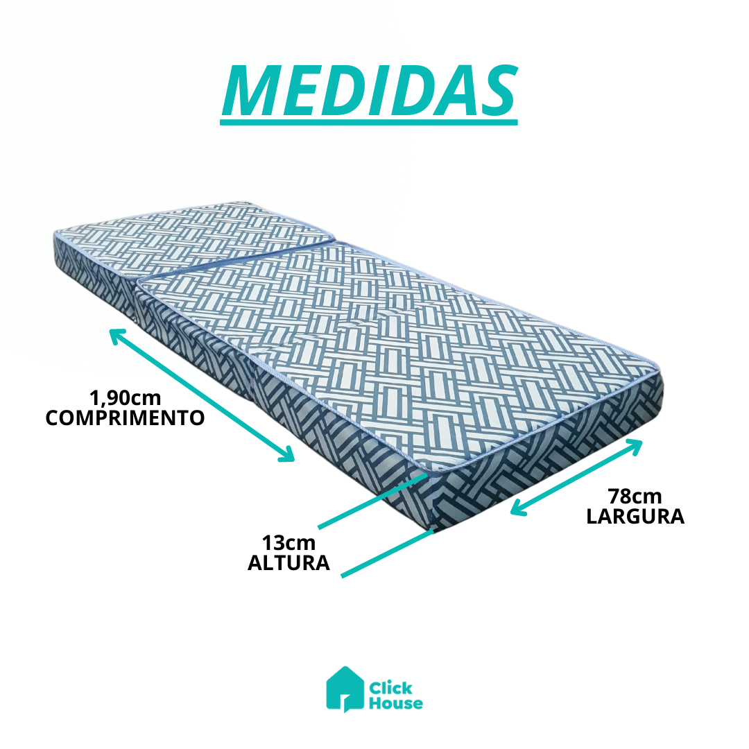 Puff Multiuso 3 Em 1 Colchão D20 + Travesseiro Vira Cama