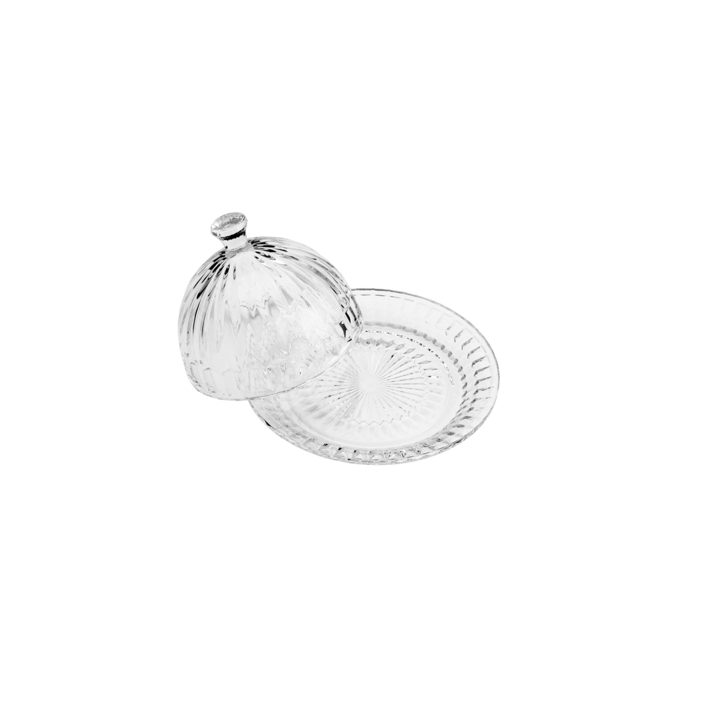 Queijeira Cristal Vidro Tampa Renaissance Empire 20cm Lyor