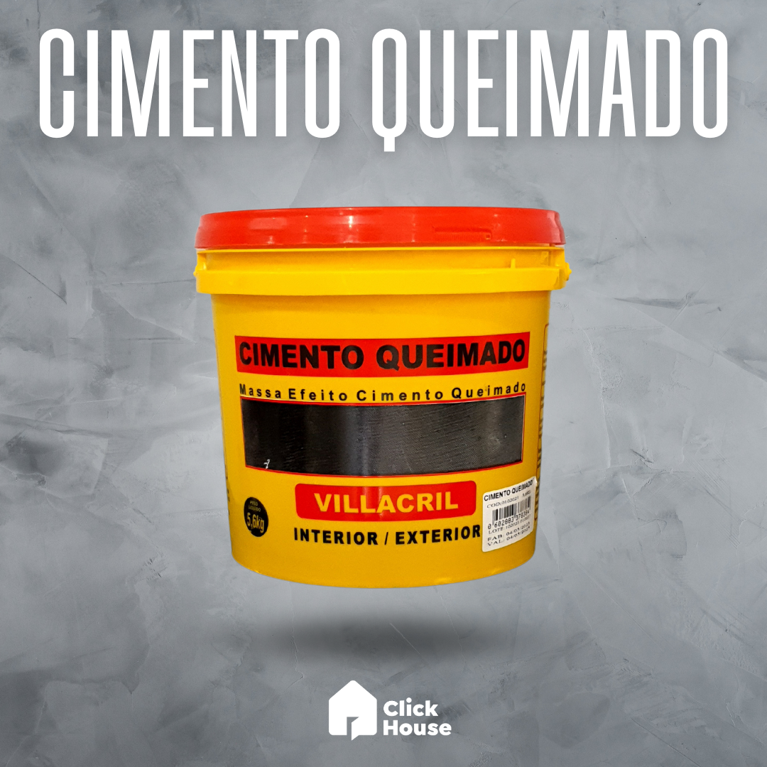Massa Efeito Cimento Queimado Tinta Decorativa Textura 5,6kg