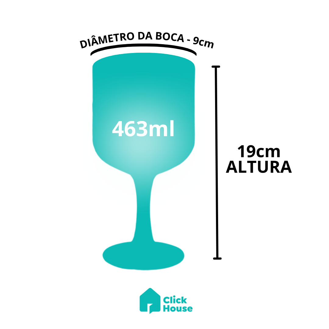 Taça De Vidro De Gin Água Suco Diamond Florido 463ml 1 Uni