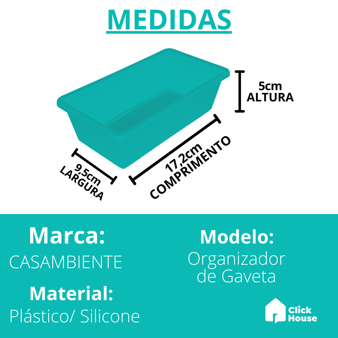Organizador De Gavetas Talheres Cozinha Multiuso Armário