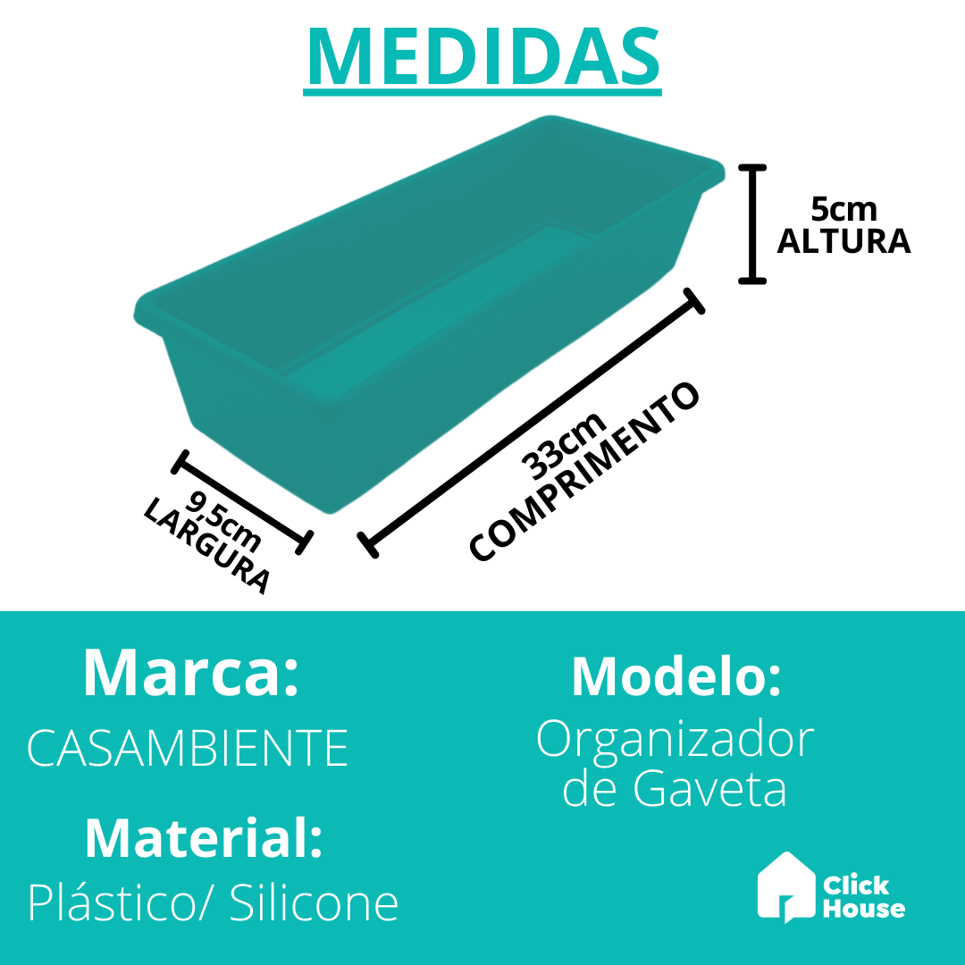Organizador Gavetas Talheres Cozinha Multiuso Armário Grande