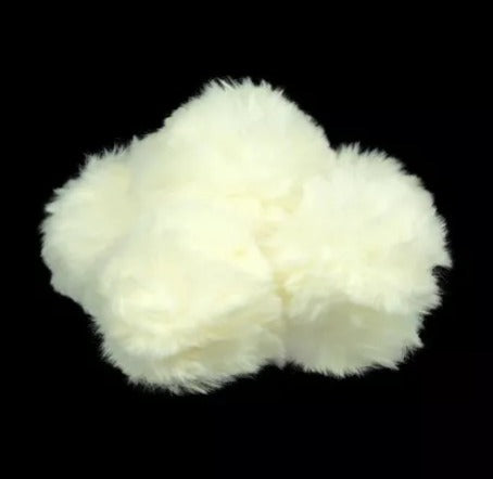 5 Pompons Pelúcia Elástico 100mm Branco Rosa Azul Bebê Preto