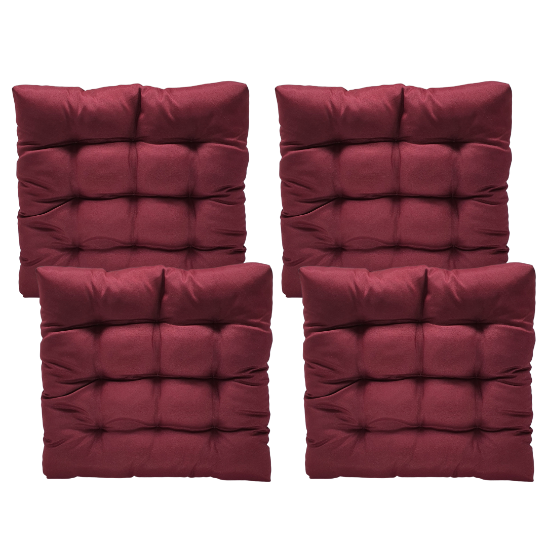 Assento Almofada Cadeira Futon 50x50 Cm Cores Variadas 4 Uni