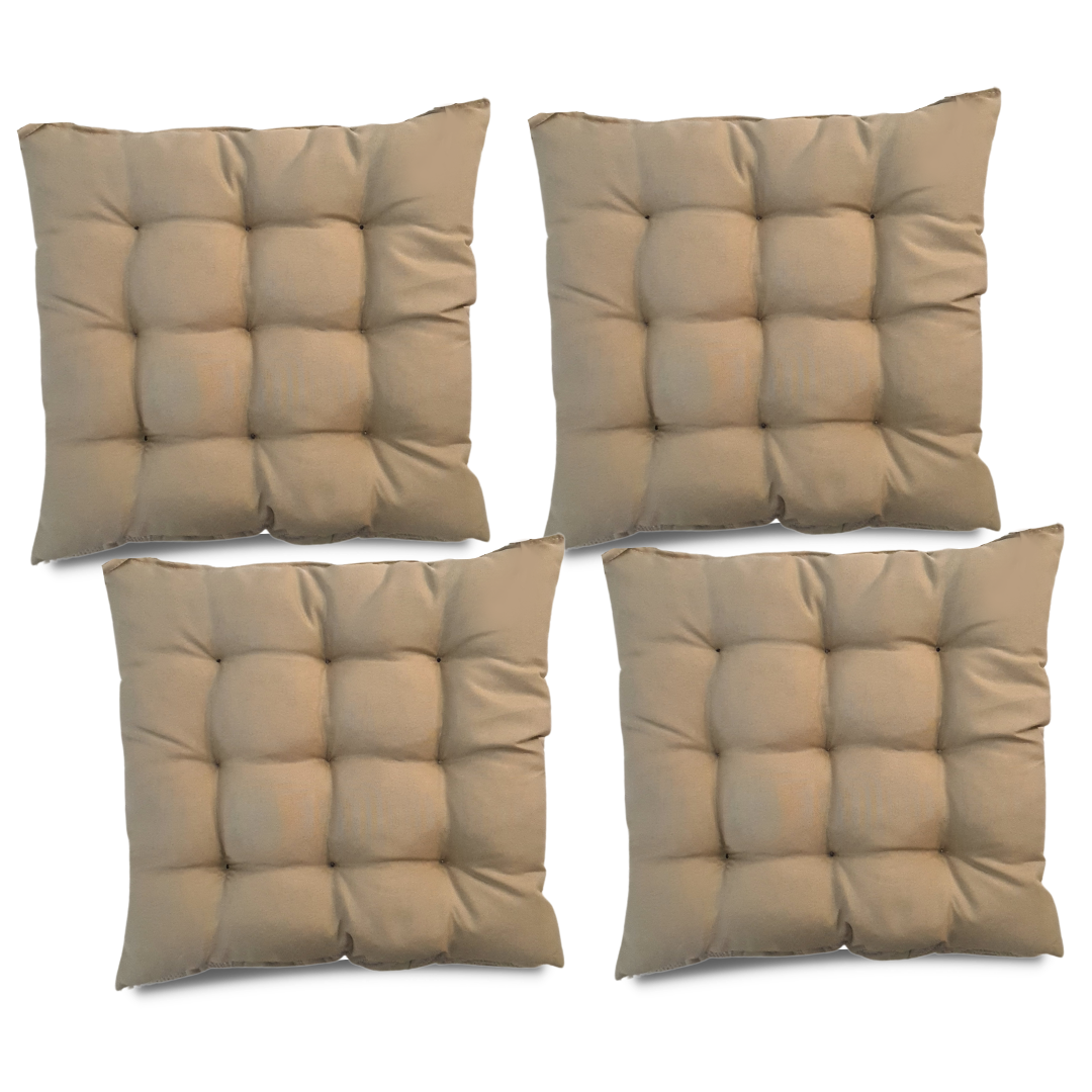 Assento Almofada Cadeira Futon 50x50 Cm Cores Variadas 4 Uni