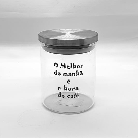 Pote Vidro Porta Mantimentos Condimento Tampa Inox Hermético