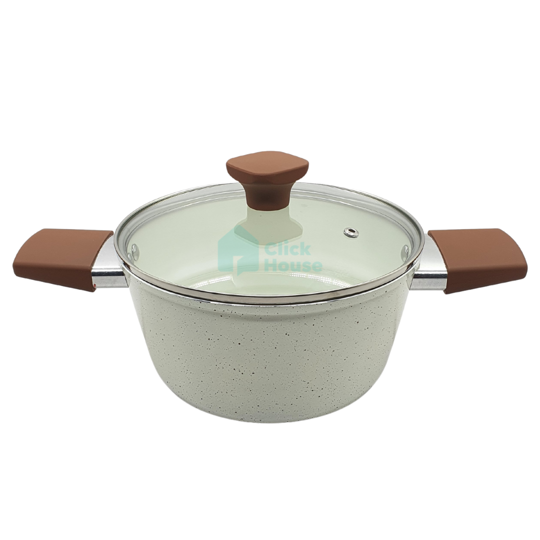 Panela Caçarola Indução Antiaderente Cerâmica 20cm Não Gruda