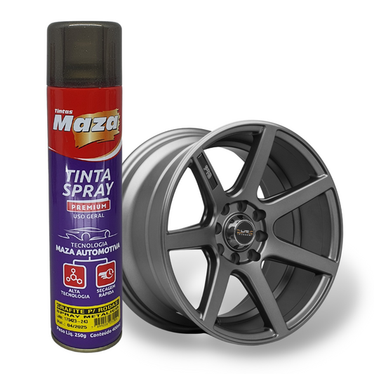 Tinta Spray Metálico De Rodas 400ml Multiuso Automotivo Maza