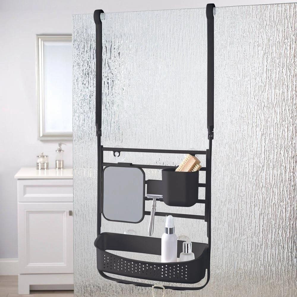 Suporte Para Banheiro Shampoo Parede Preto - Casambiente