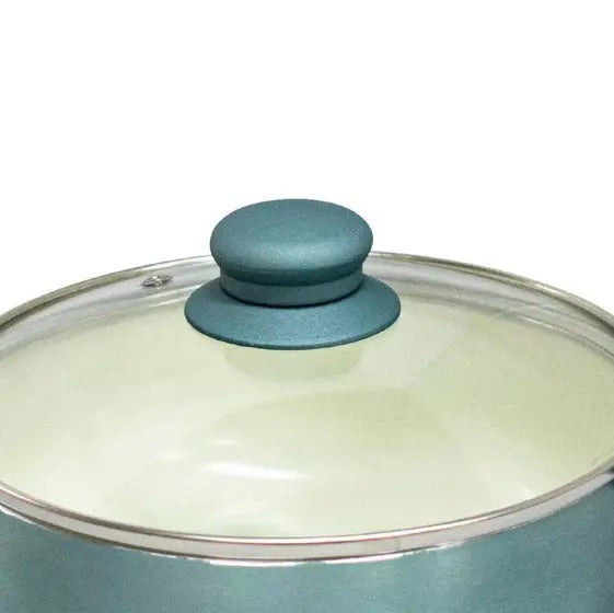 Caçarola Com Revestimento Cerâmico 22cm Casambiente Cor Azul