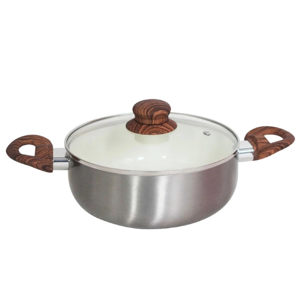 Panela Caçarola Cerâmica Antiaderente 22cm Silicone New York