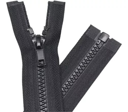 Ziper Vislon Trator Destacável 70cm 10 Uni Cursor Preto Nybc