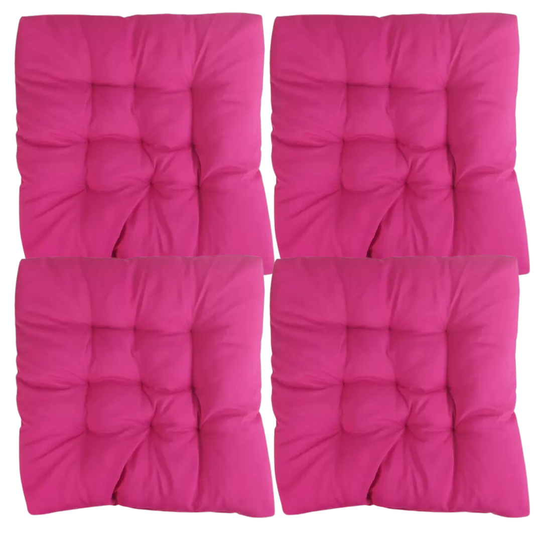 Assento Almofada Cadeira Futon 50x50 Cm Cores Variadas 4 Uni
