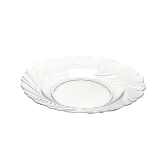 Prato Vidro Liso Fundo Transparente Sopa Janta Seychelle