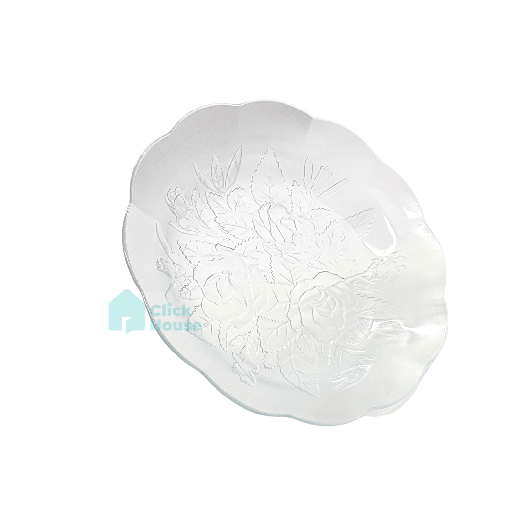 Prato de Vidro Fundo - Rosas - 1 Unidade - 005332 - WELLMIX 21836