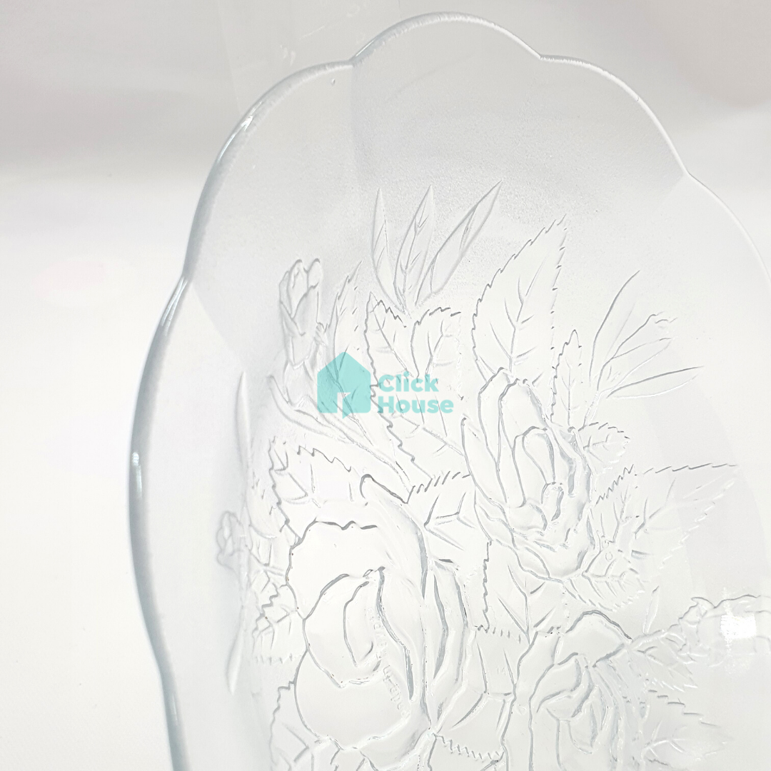 Prato de Vidro Fundo - Rosas - 1 Unidade - 005332 - WELLMIX 21836