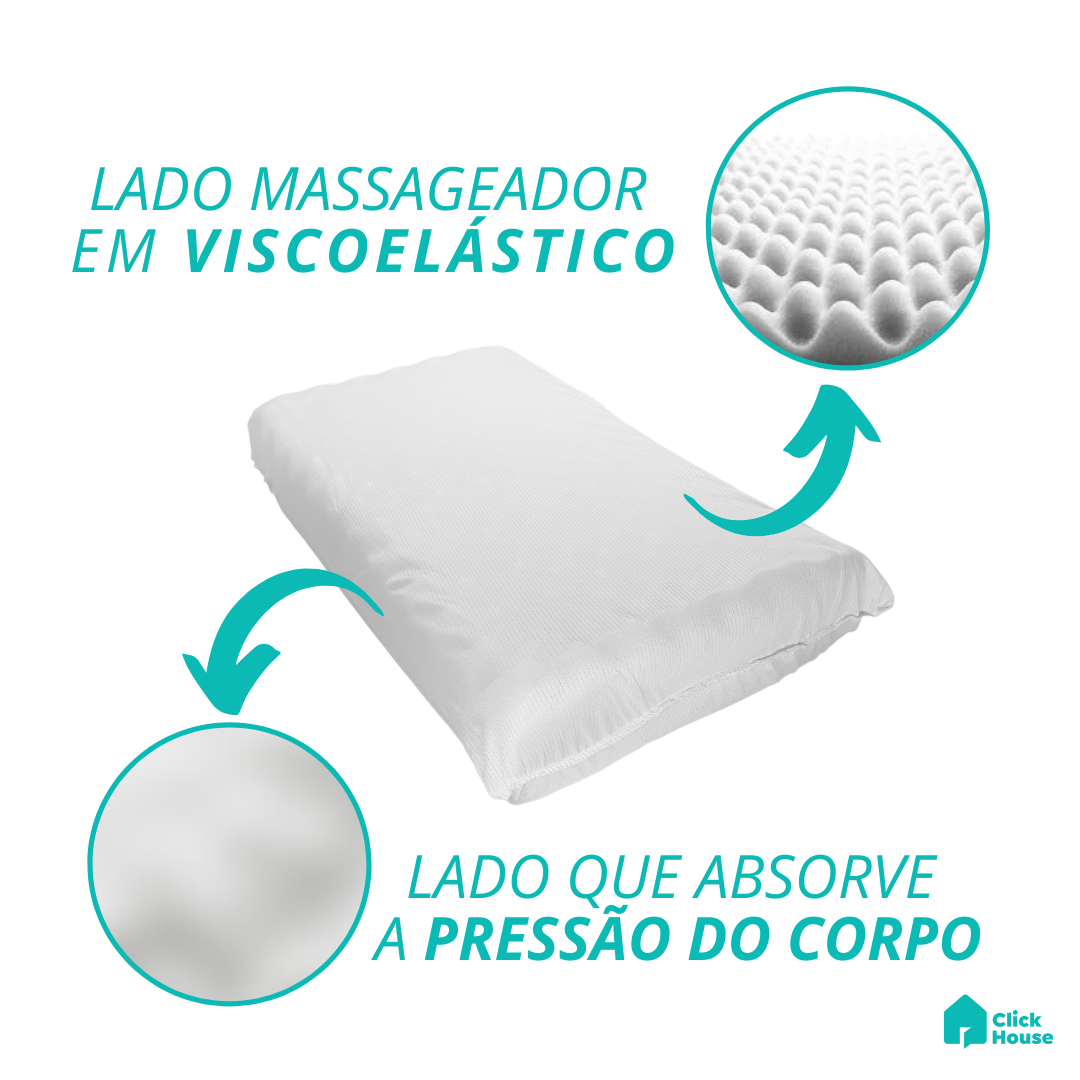Travesseiro Nasa Viscoelástico Duo 50x70cm Master Comfort