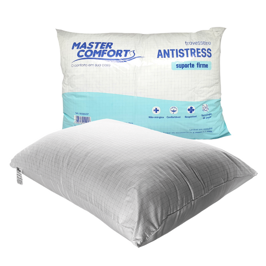 Travesseiro Alto Antistress Nasa Fibras Silicone Macio