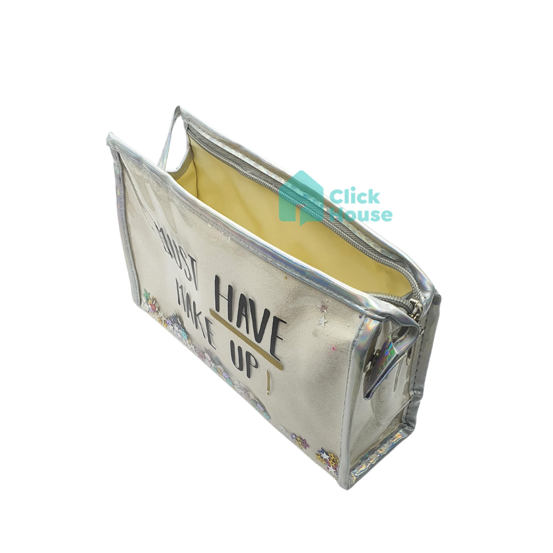 Necessaire Glitter Maquiagem Viagem Trabalho Mala Feminino