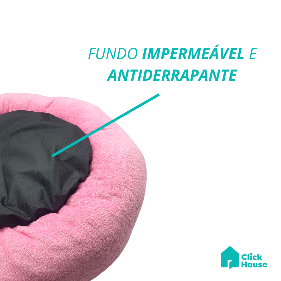 Cama Pet Para Cães Gatos Porte Médio Redonda Donuts Pelúcia