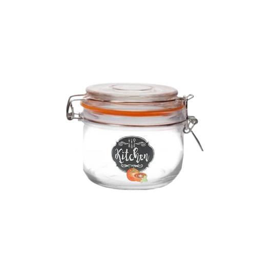 Pote Vidro Porta Mantimento Tampa Hermética Kitchen 600ml