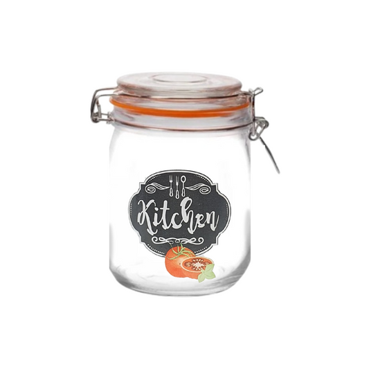 Pote Vidro Porta Mantimento Tampa Hermética Kitchen 750ml