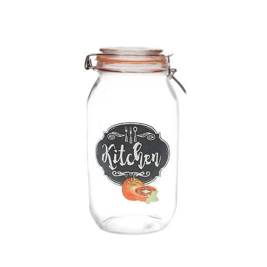 Pote Vidro Porta Mantimento Tampa Hermética Kitchen 1,5 L