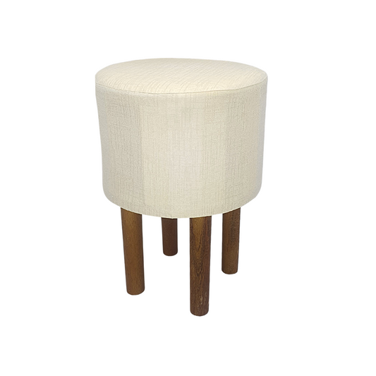 Banqueta Puff Retro Decoração Estofado Suede Vintage Sala