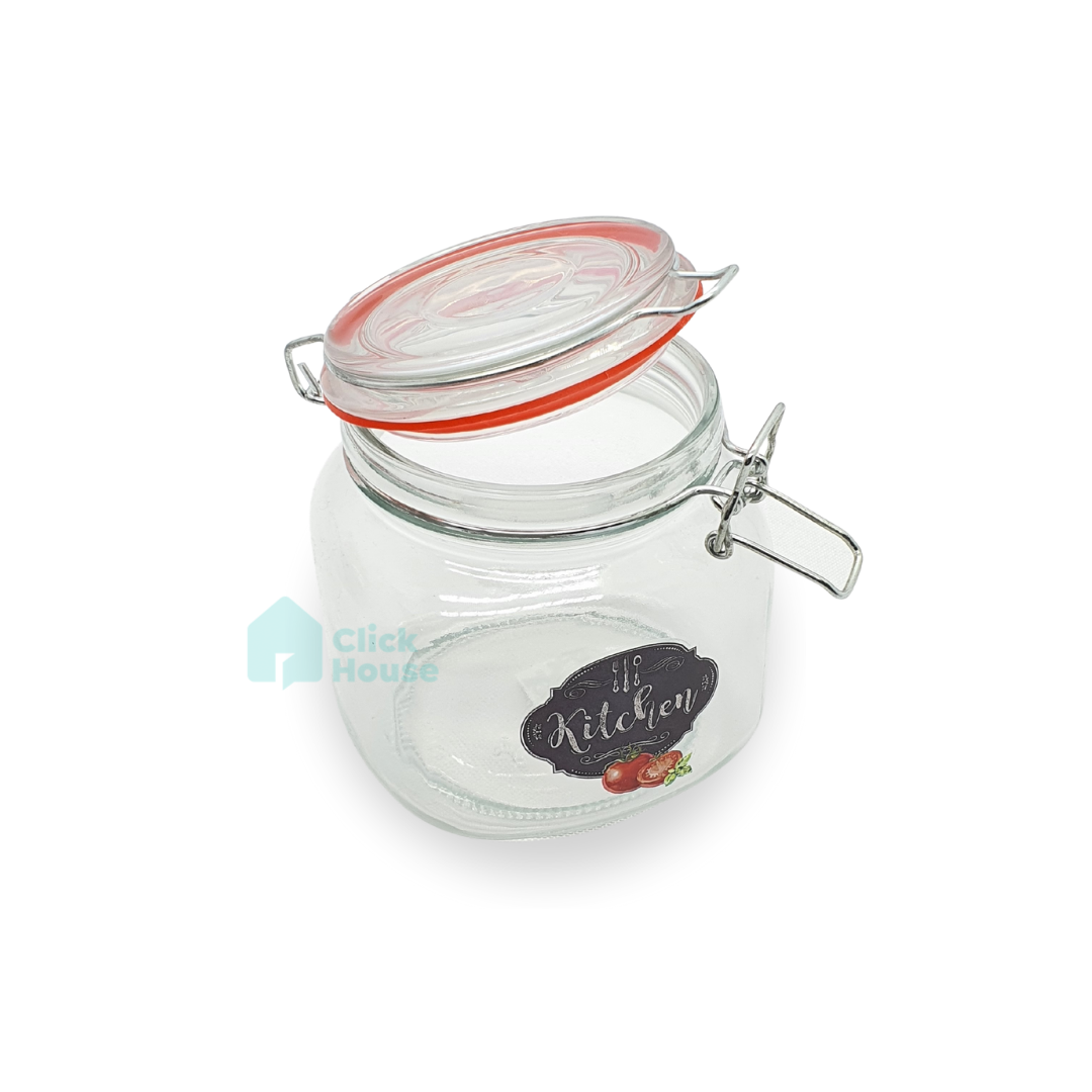 Pote Vidro Porta Mantimento Tampa Hermética Kitchen 750ml