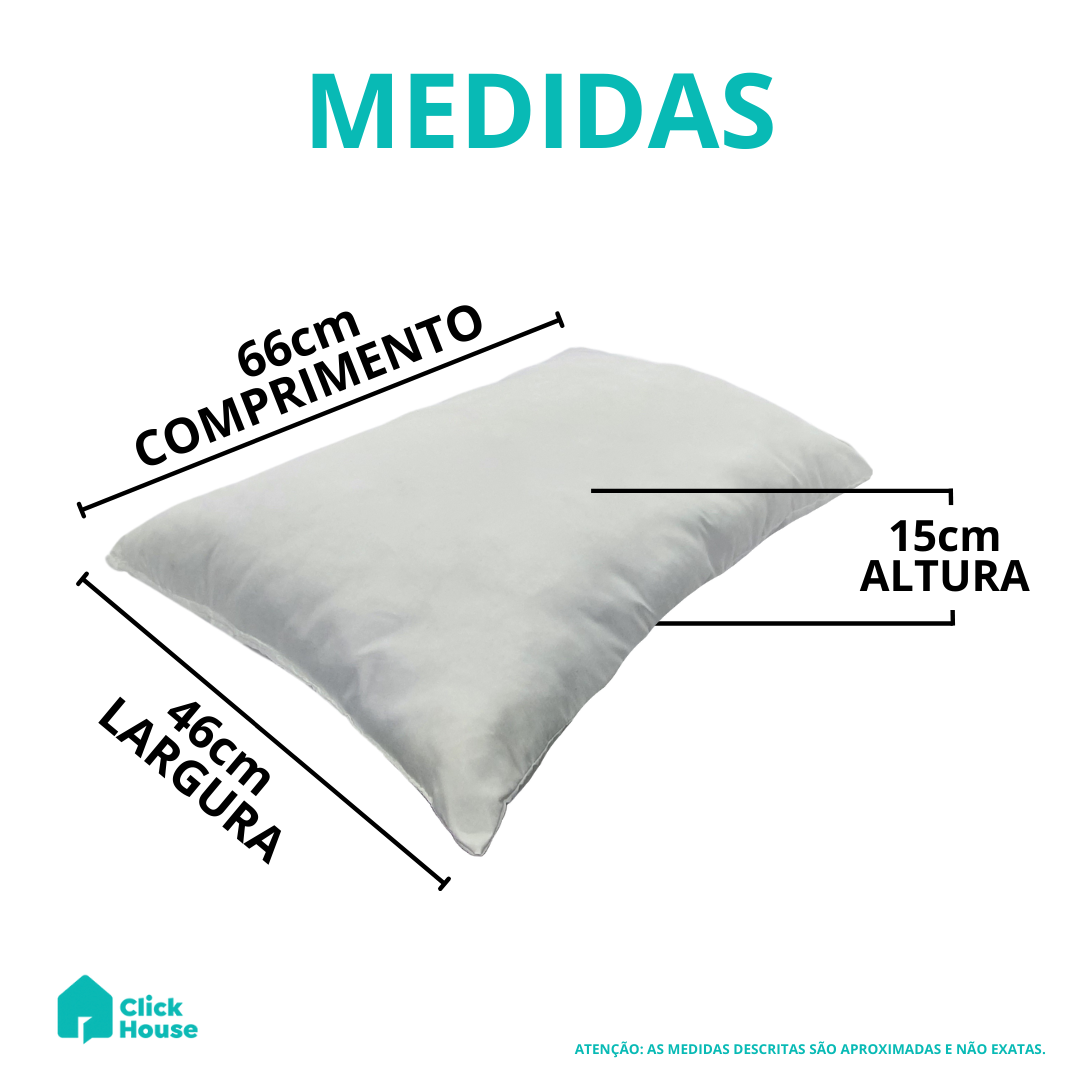 Travesseiro Fibra Siliconada Firme Antialérgico Alto 50x70