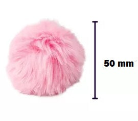 Pompom Pelúcia Tamanho: 50 - Vermelho/Azul Royal/Preto