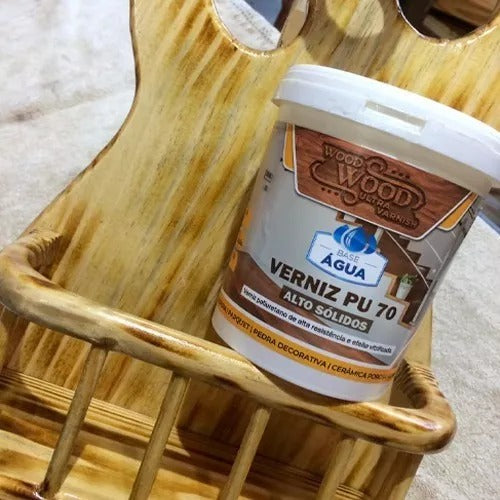 Verniz Para Madeira À Base Dàgua Pu 70 900ml Wood Wood