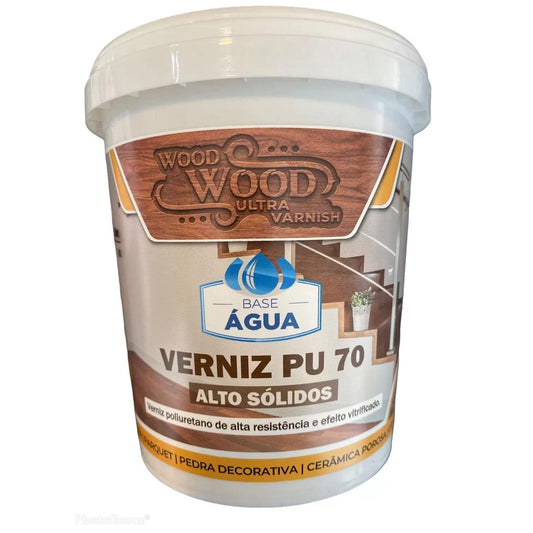 Verniz Para Madeira À Base Dàgua Pu 70 900ml Wood Wood